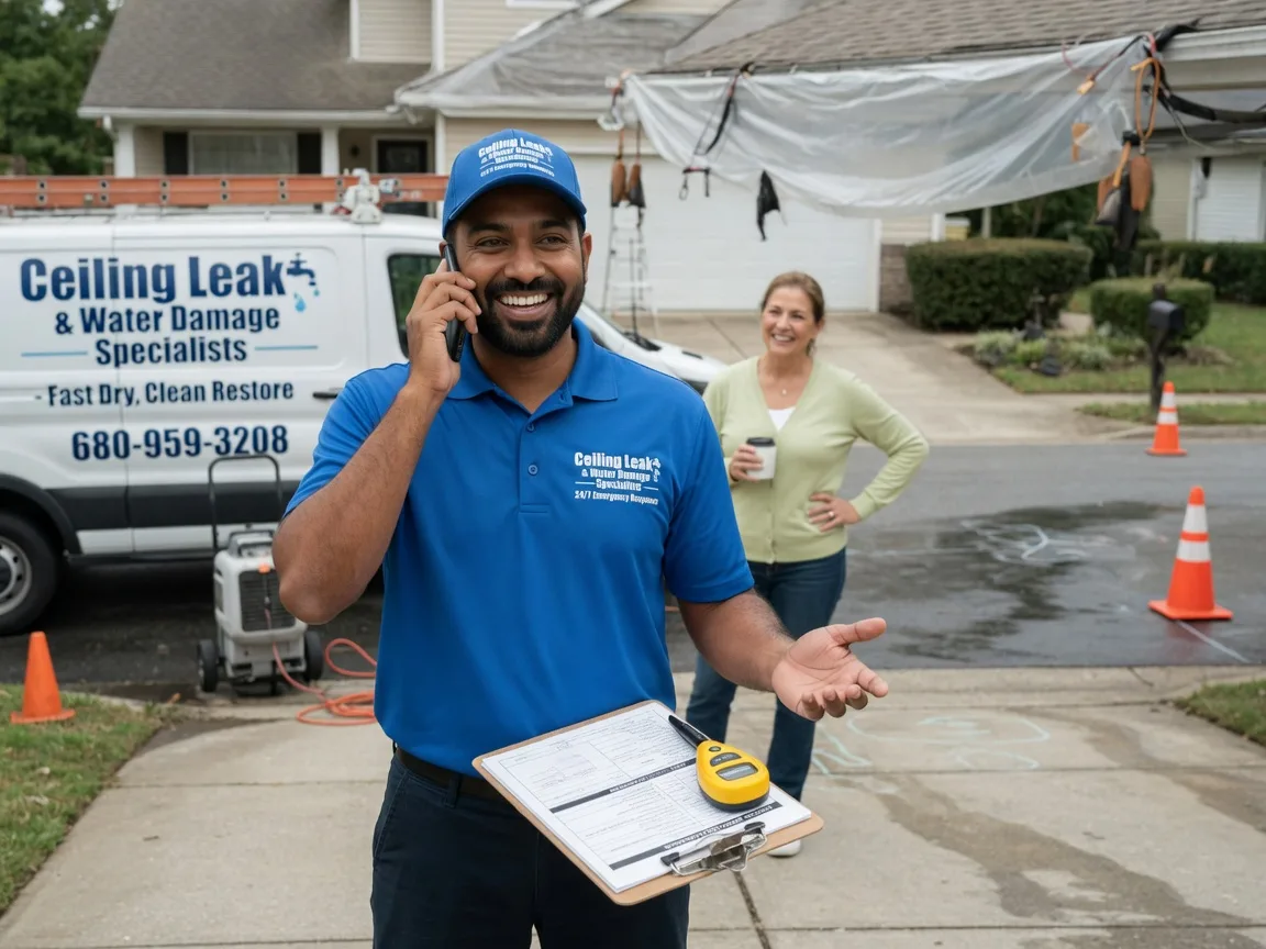Ceiling Leak Cleanup Edna, TX FAQs